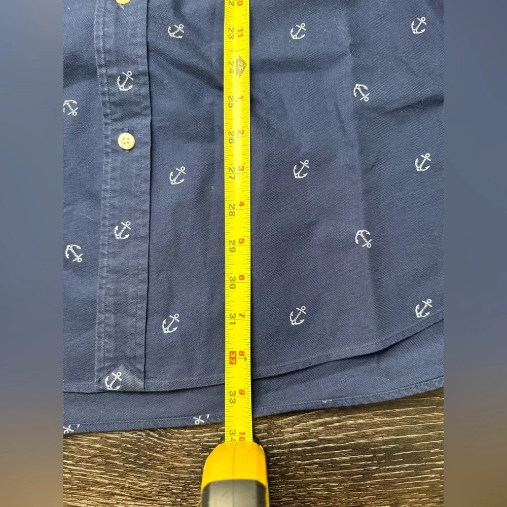 Polo Ralph Lauren Men's Blue Anchor Pattern Shirt - Picture 2 of 3